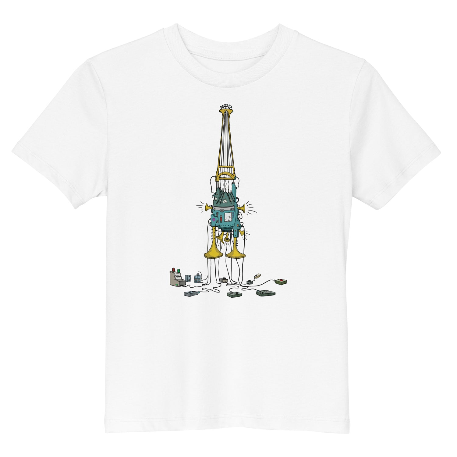 Original design t-shirt, wearable art, original drawing, creative hoover, contemporary clothing, fantasy, Kids t-shirt, music, sound sculpture