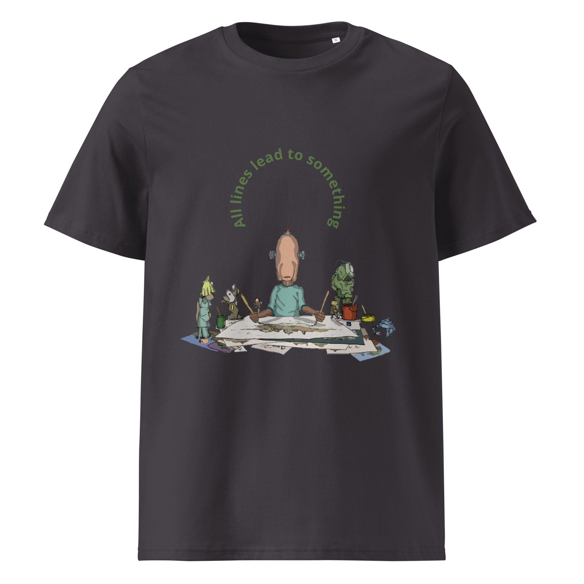 t-shirt, wearable art, original drawing, creative hoover, contemporary clothing, All lines lead to something