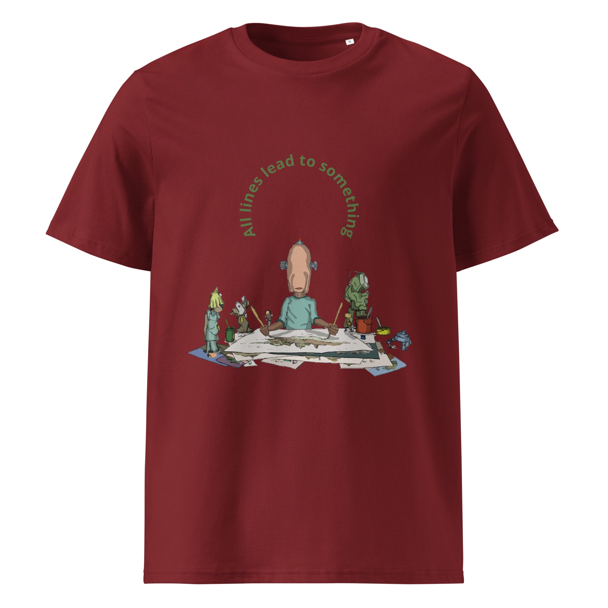 t-shirt, wearable art, original drawing, creative hoover, contemporary clothing, All lines lead to something