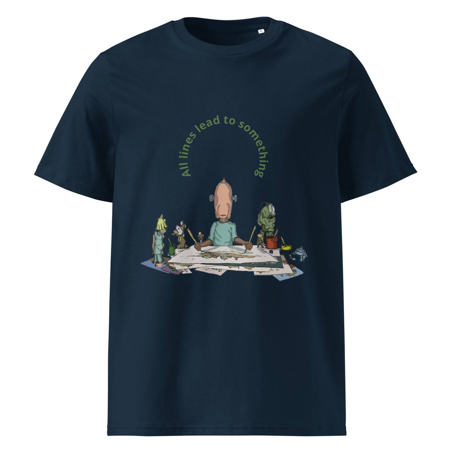 t-shirt, wearable art, original drawing, creative hoover, contemporary clothing, All lines lead to something