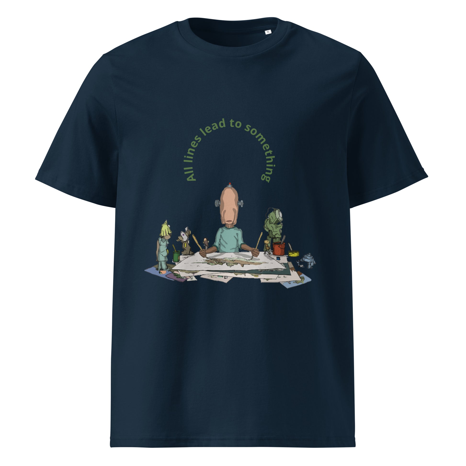t-shirt, wearable art, original drawing, creative hoover, contemporary clothing, All lines lead to something
