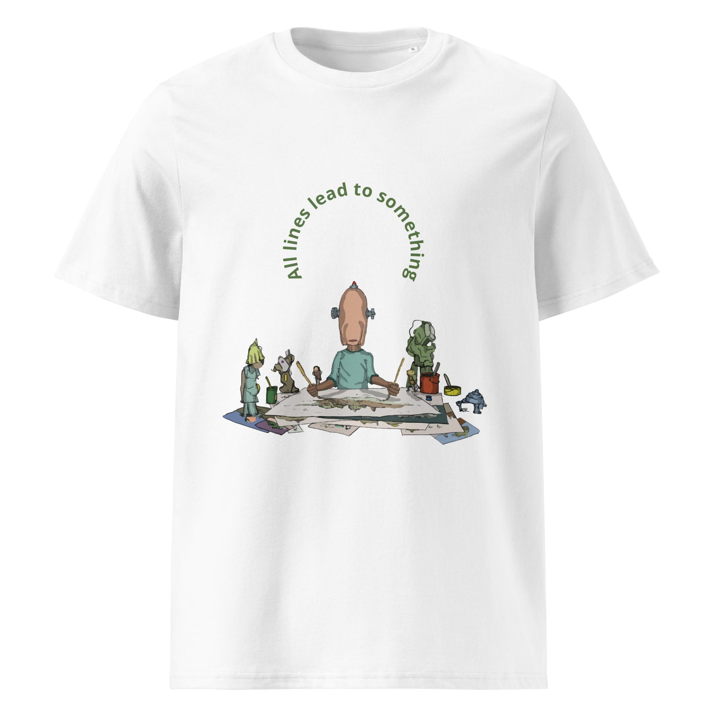 t-shirt, wearable art, original drawing, creative hoover, contemporary clothing, All lines lead to something
