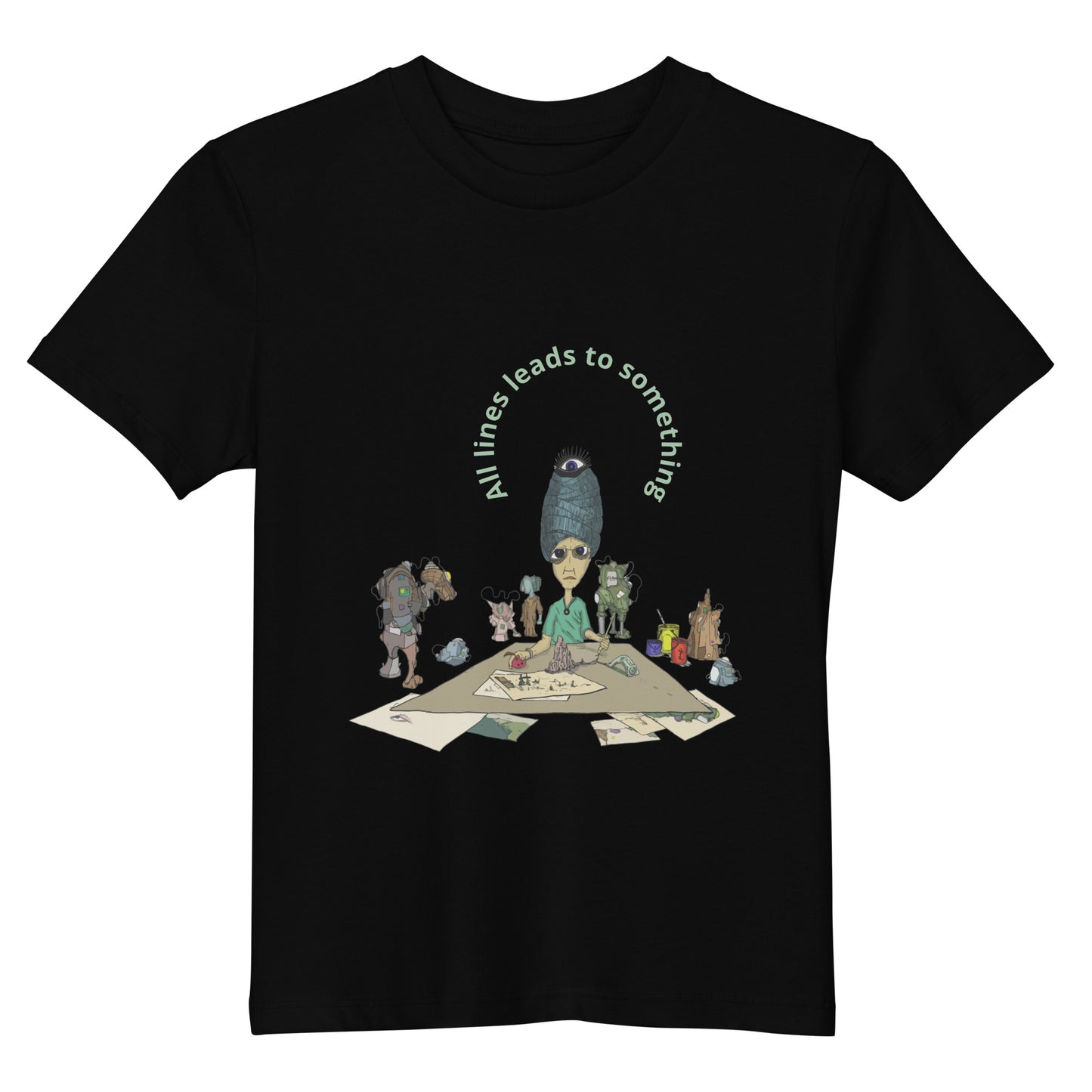 t-shirt, wearable art, original drawing, creative hoover, contemporary clothing, fantasy, cartoon art, Kids t-shirt

