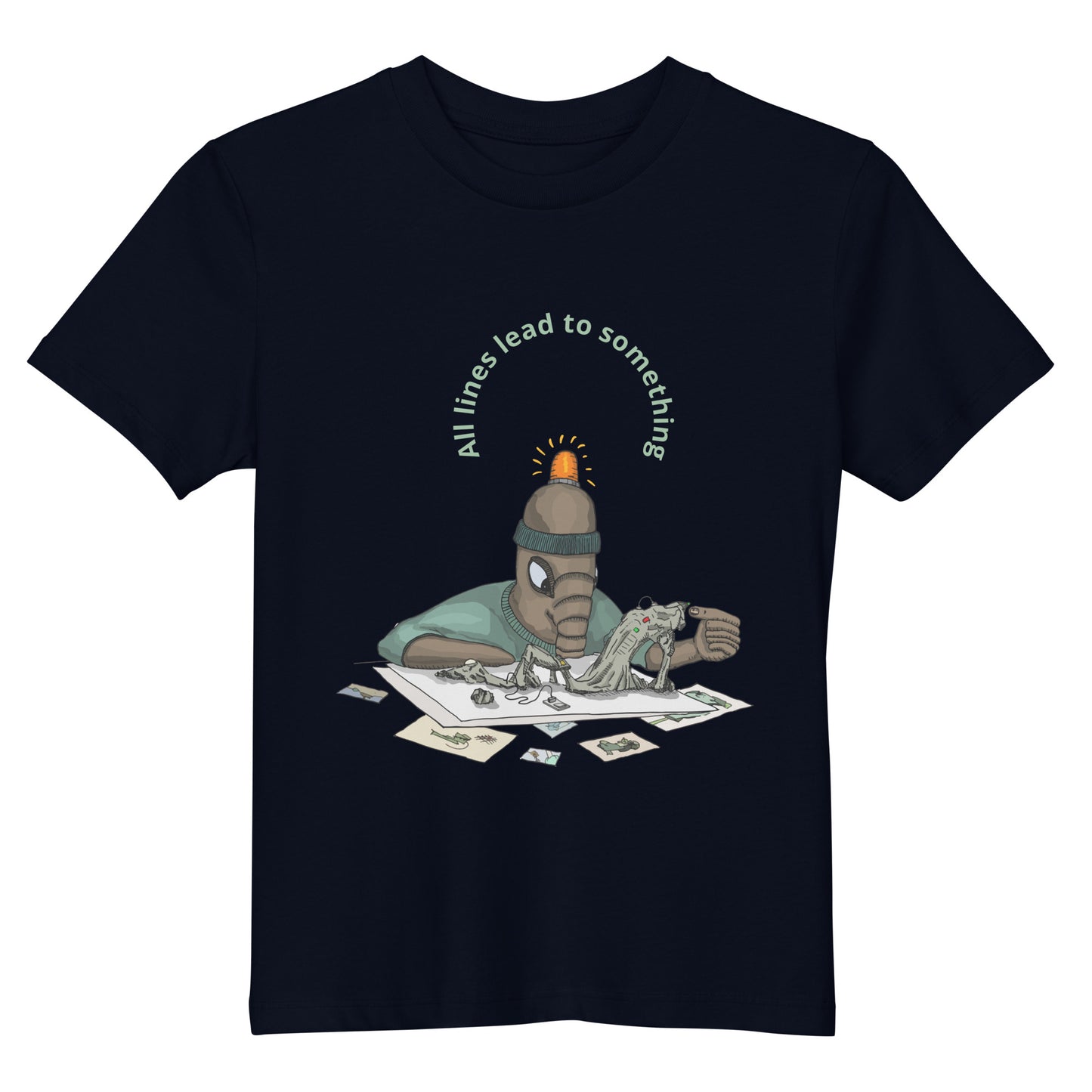 Original design t-shirt, wearable art, original drawing, creative hoover, contemporary clothing, fantasy, Kids t-shirt