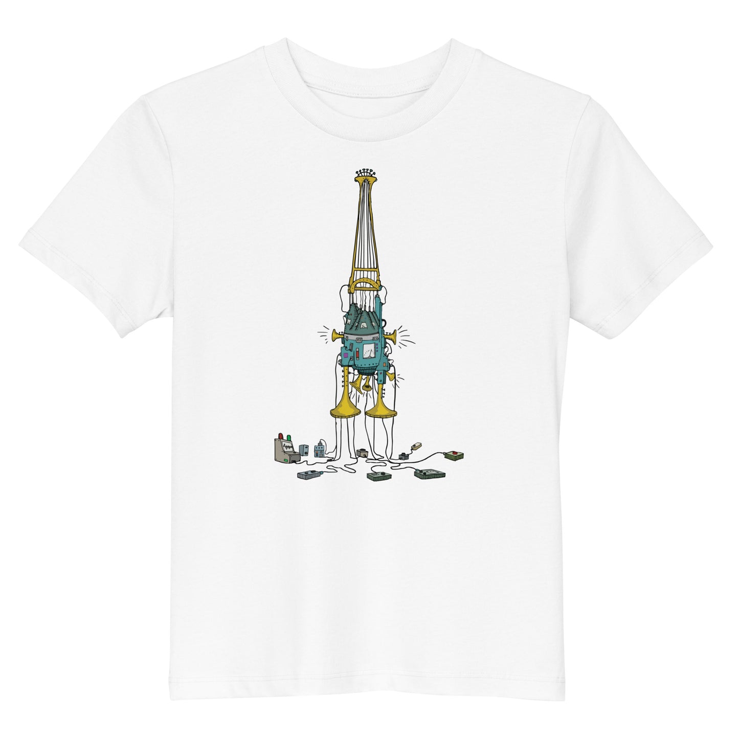Original design t-shirt, wearable art, original drawing, creative hoover, contemporary clothing, fantasy, Kids t-shirt, music, sound sculpture
