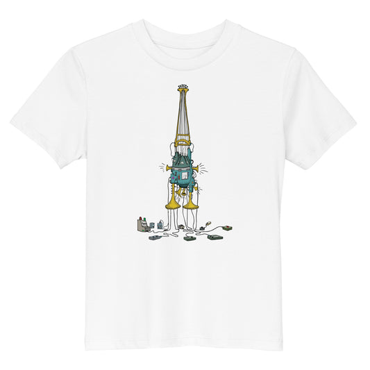 Original design t-shirt, wearable art, original drawing, creative hoover, contemporary clothing, fantasy, Kids t-shirt, music, sound sculpture
