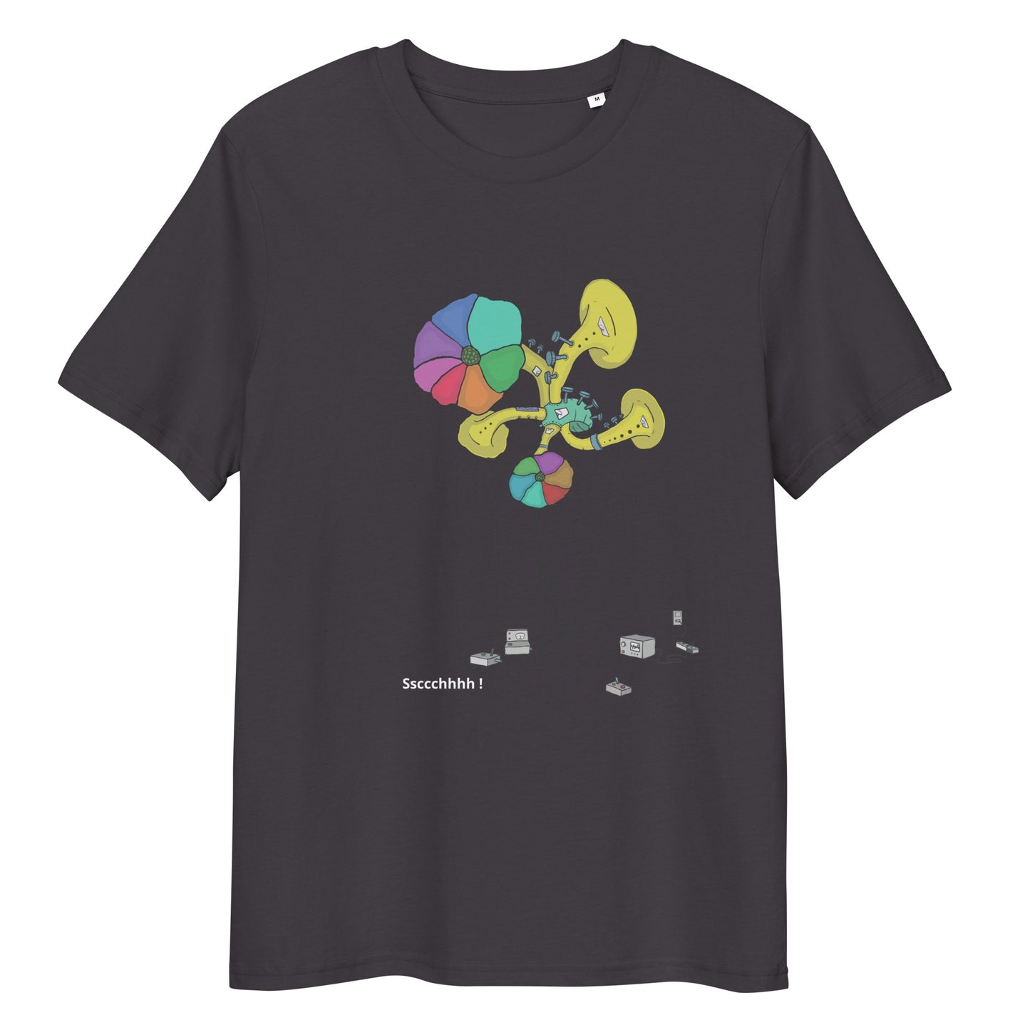 Original design t-shirt, wearable art, original drawing, creative hoover, contemporary clothing, fantasy, art, design t-shirt, music, sound sculpture
