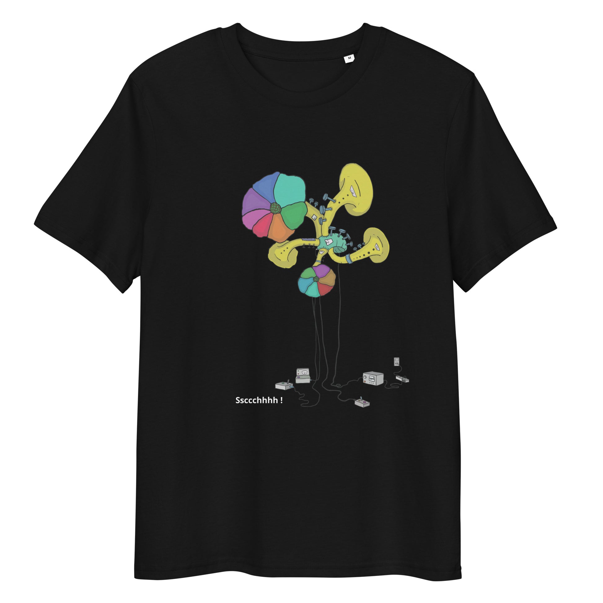 Original design t-shirt, wearable art, original drawing, creative hoover, contemporary clothing, fantasy, art, design t-shirt, music, sound sculpture
