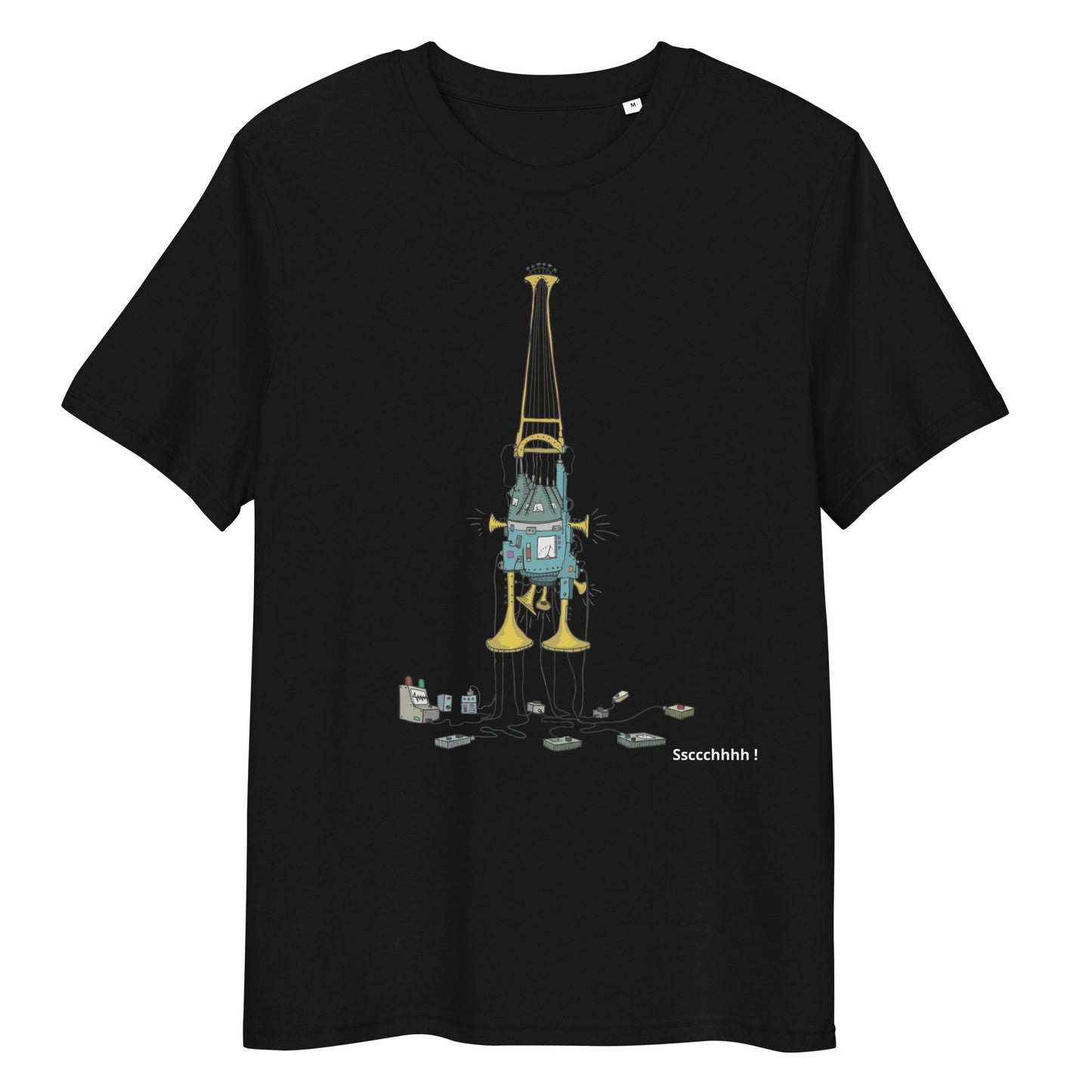 Original design t-shirt, wearable art, original drawing, creative hoover, contemporary clothing, fantasy, art, design t-shirt, music, sound sculpture
