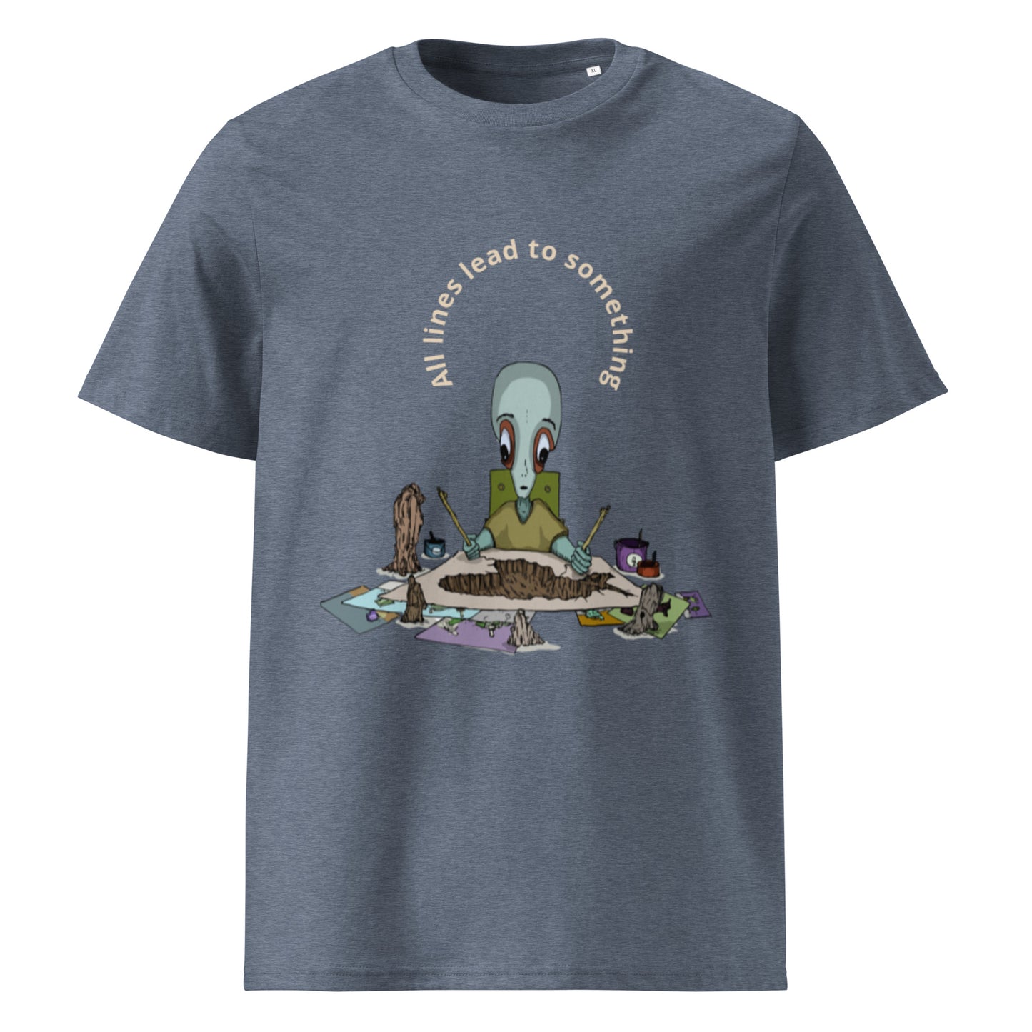 t-shirt, wearable art, original drawing, creative hoover, contemporary clothing, All lines lead to something
