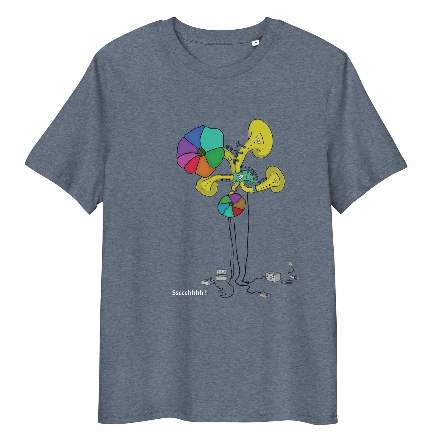 Original design t-shirt, wearable art, original drawing, creative hoover, contemporary clothing, fantasy, art, design t-shirt, music, sound sculpture
