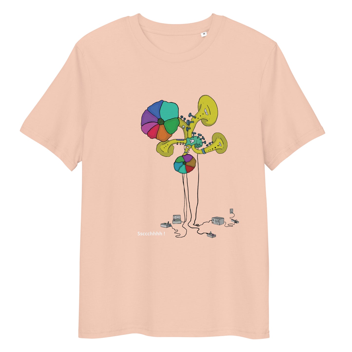 Original design t-shirt, wearable art, original drawing, creative hoover, contemporary clothing, fantasy, art, design t-shirt, music, sound sculpture
