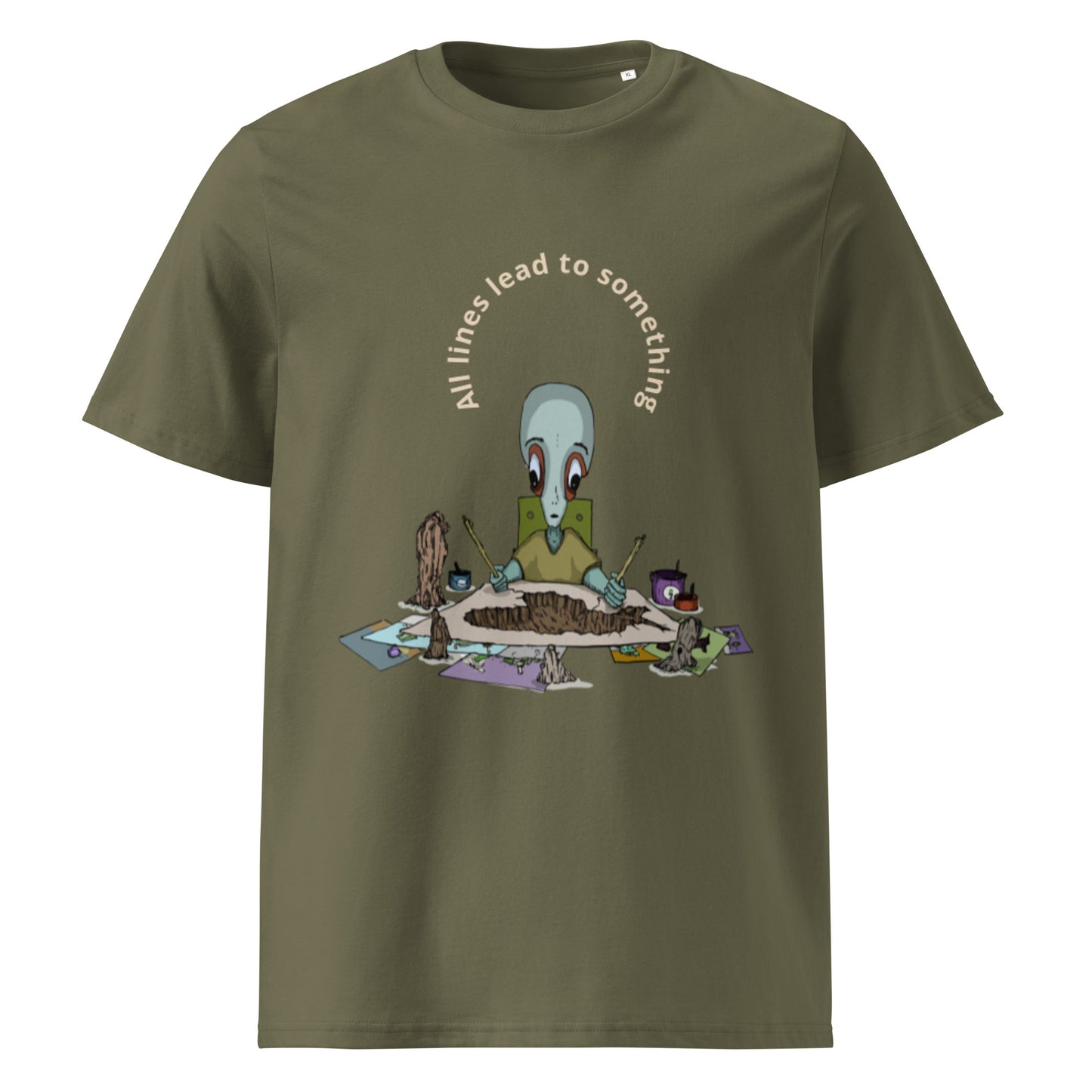 t-shirt, wearable art, original drawing, creative hoover, contemporary clothing, All lines lead to something
