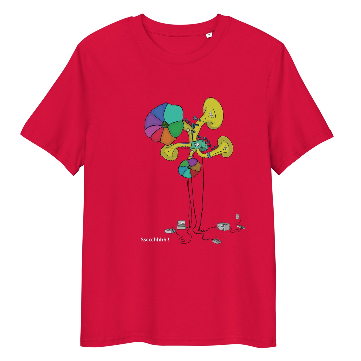 Original design t-shirt, wearable art, original drawing, creative hoover, contemporary clothing, fantasy, art, design t-shirt, music, sound sculpture
