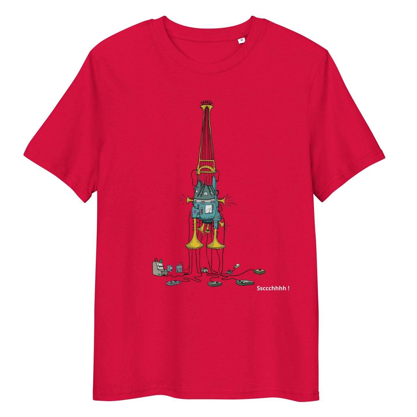 Original design t-shirt, wearable art, original drawing, creative hoover, contemporary clothing, fantasy, art, design t-shirt, music, sound sculpture
