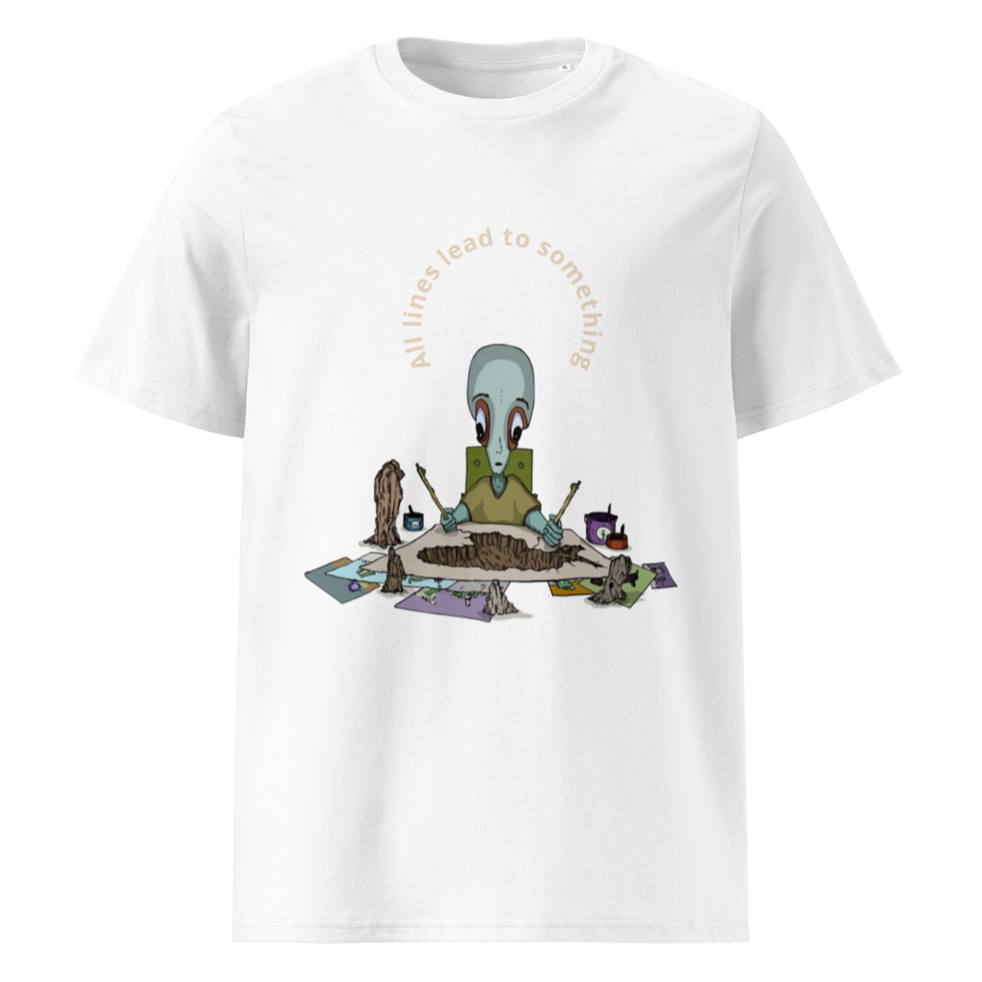 t-shirt, wearable art, original drawing, creative hoover, contemporary clothing, All lines lead to something
